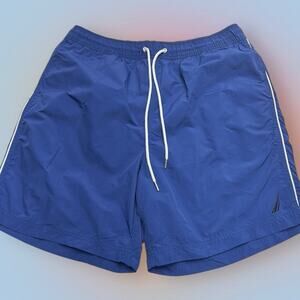 NAUTICA Men’s Large Blue Swim Trunks